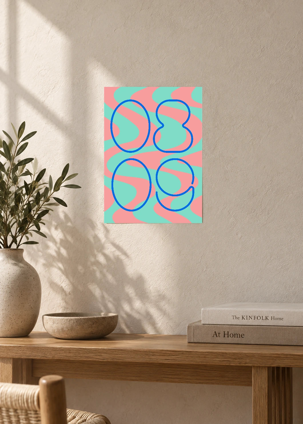 August 9 DAYMARK Poster — Blue Loops — furniture