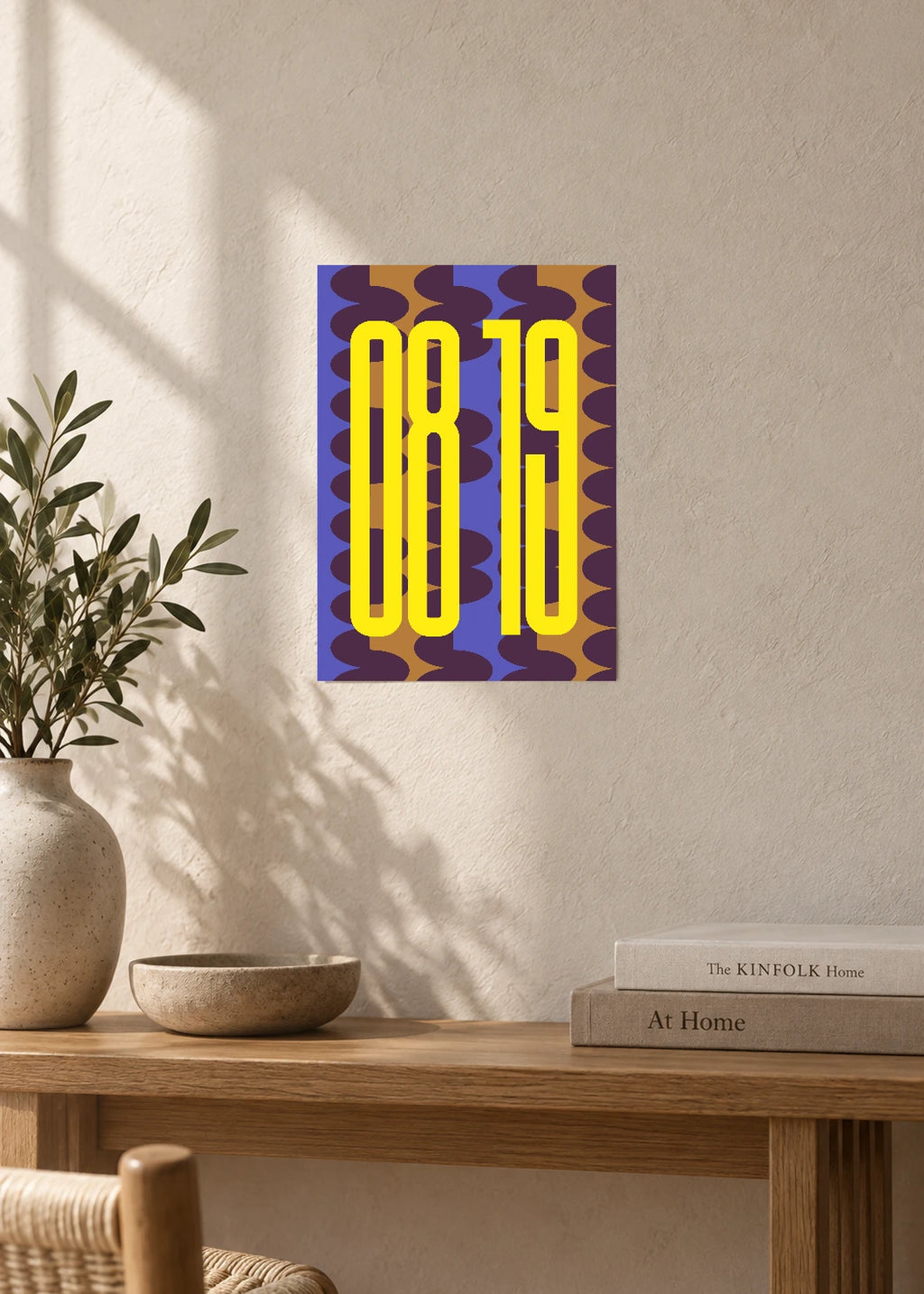 August 19 DAYMARK Poster — Yellow Columns — furniture
