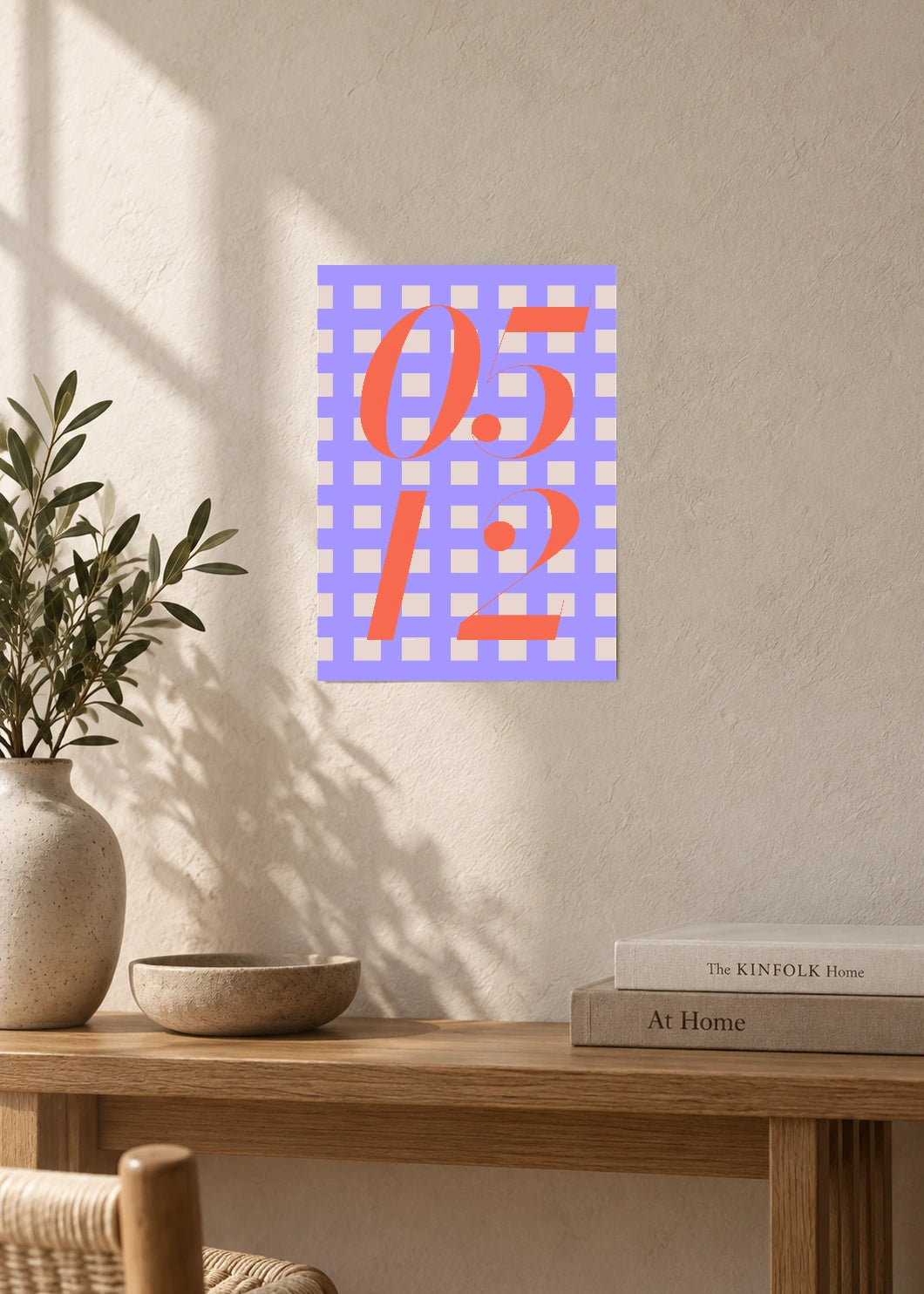 May 12 DAYMARK Poster — Tangerine Check — furniture