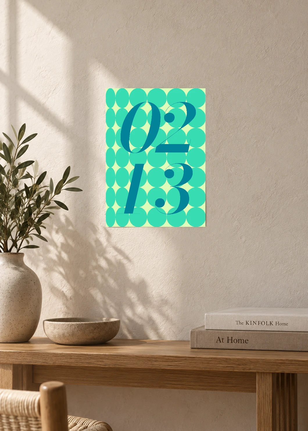 February 13 DAYMARK Poster — Aqua Drops — furniture