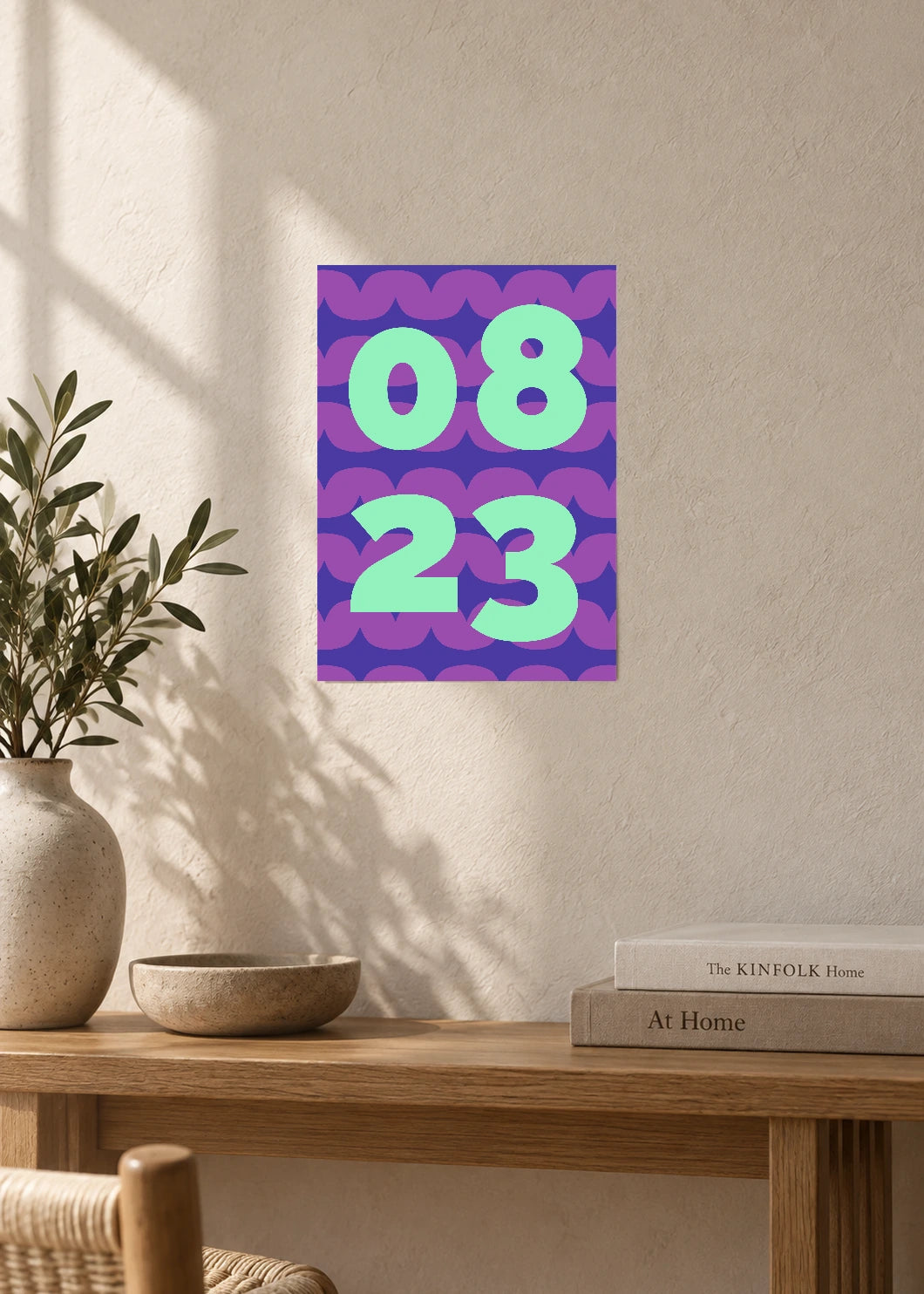 August 23 DAYMARK Poster — Mint Waves — furniture
