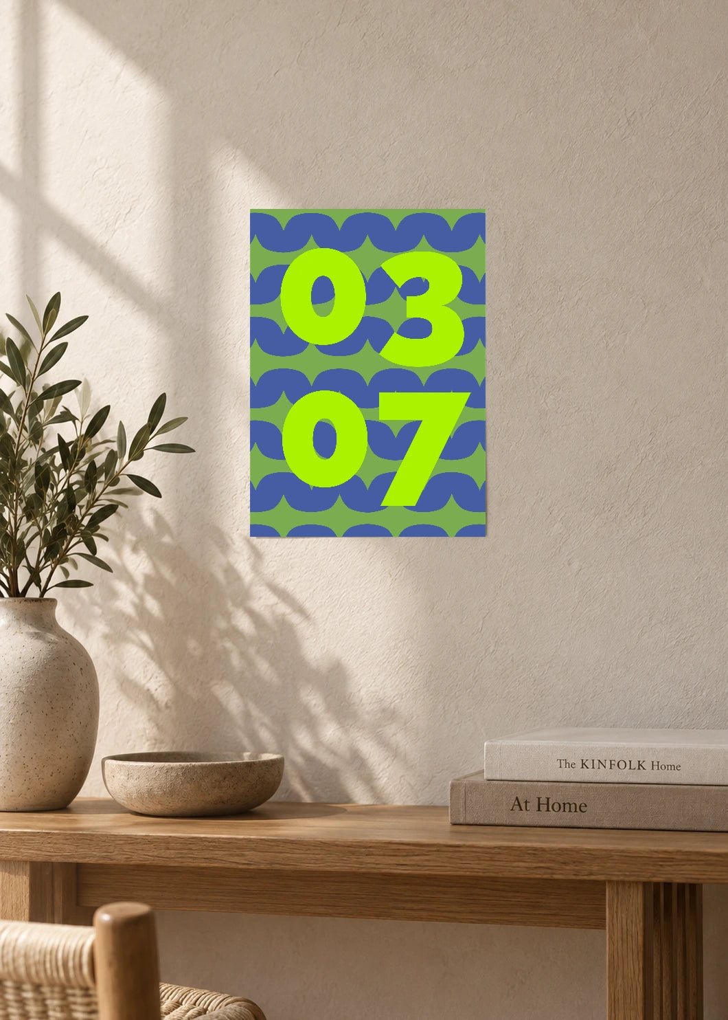 March 7 DAYMARK Poster — Green Waves — furniture