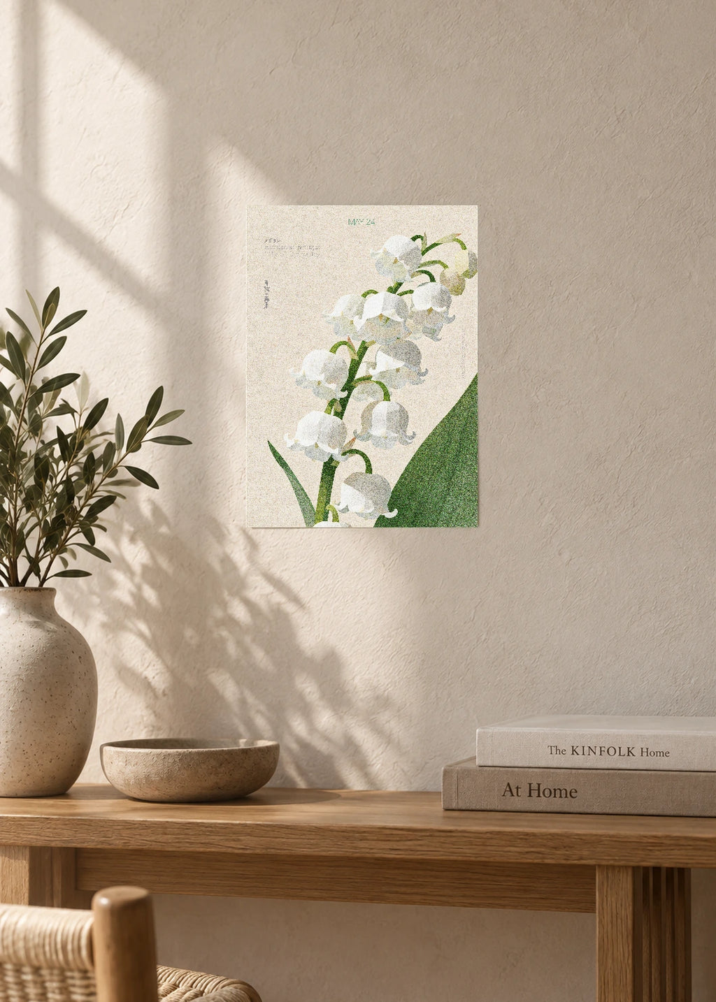 May 24 Birth Flower Poster — Lily of the Valley — furniture