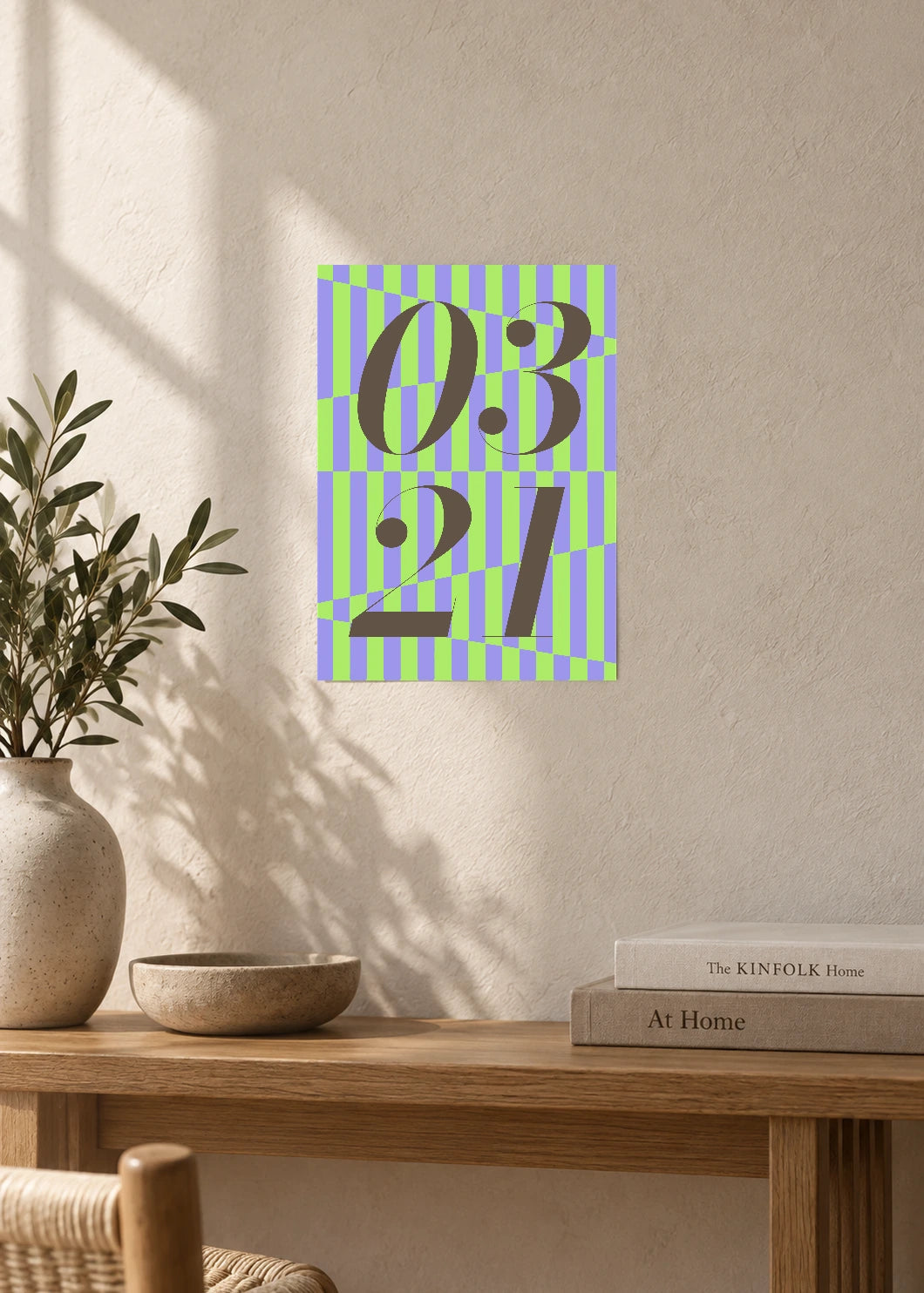 March 21 DAYMARK Poster — Olive Check — furniture