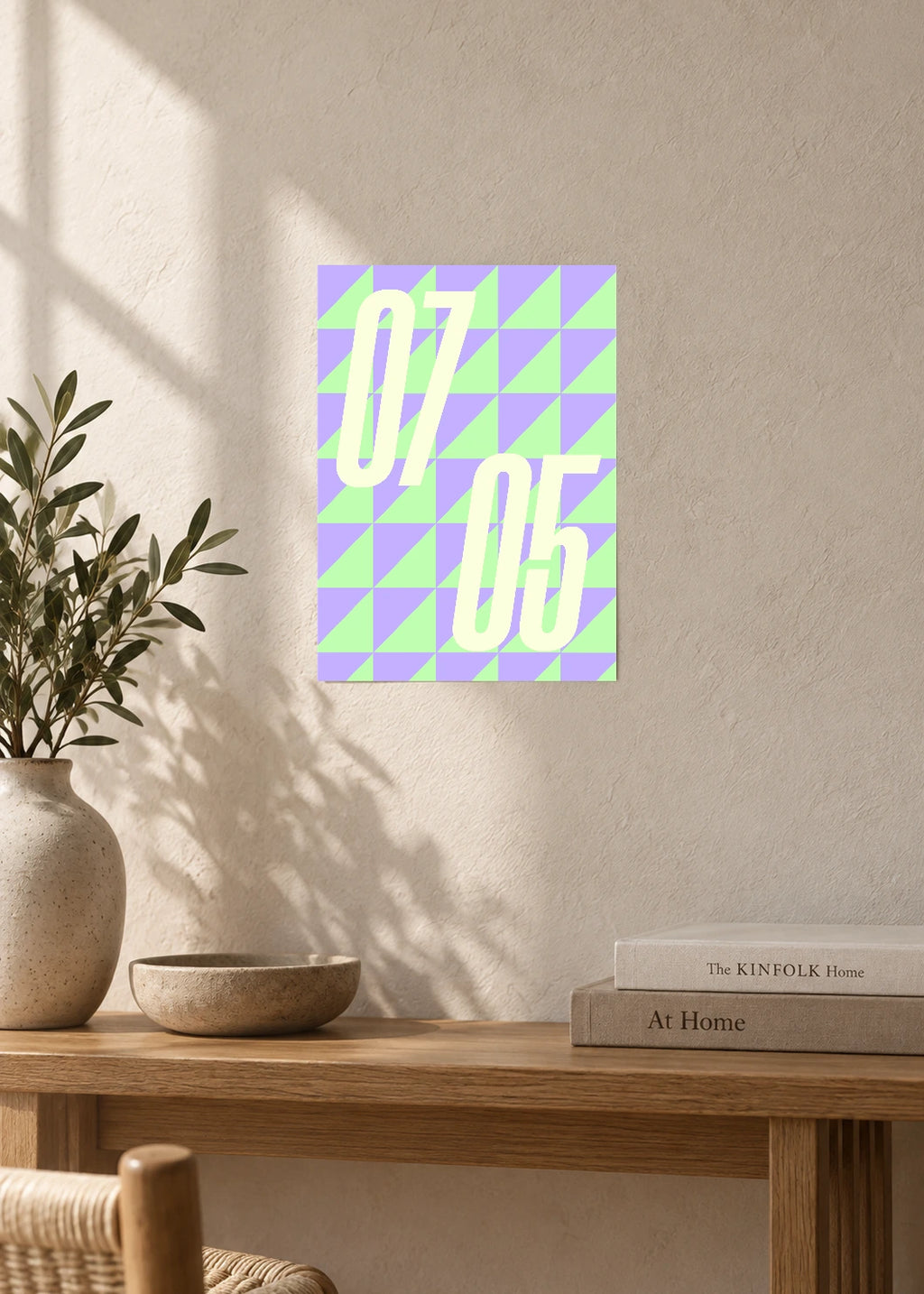 July 5 DAYMARK Poster — White Slant — furniture