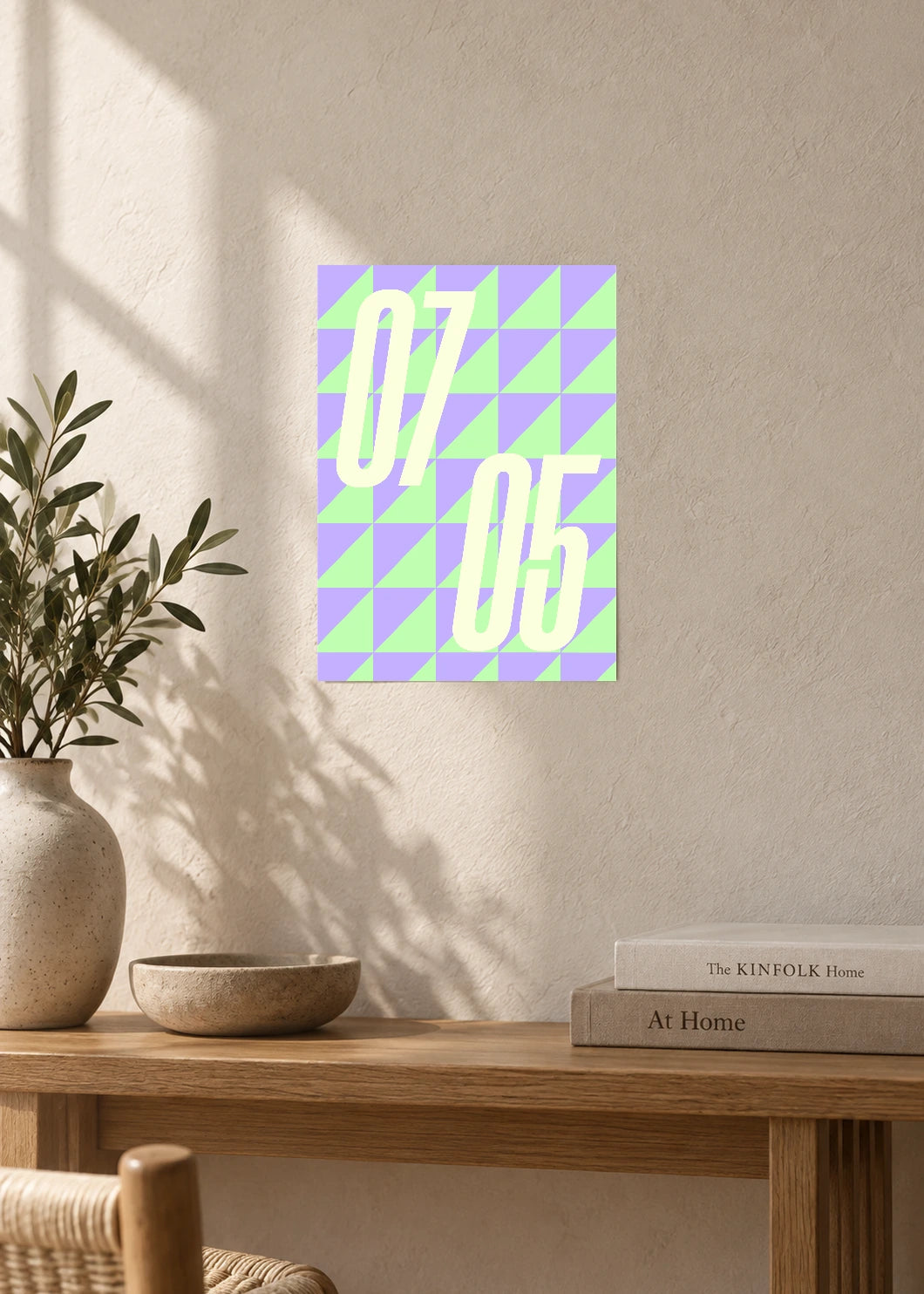July 5 DAYMARK Poster — White Slant — furniture