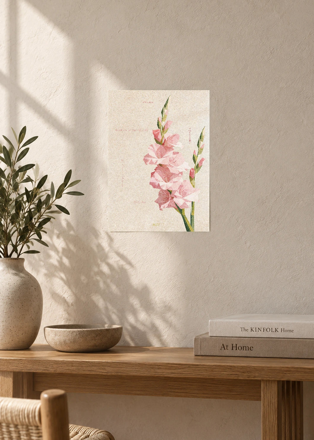 August 11 Birth Flower Poster — Gladiolus — furniture