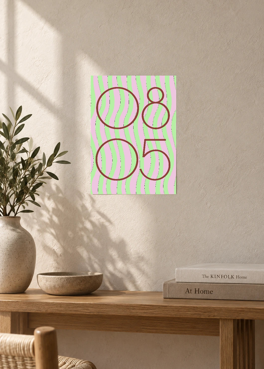 August 5 DAYMARK Poster — Brown Waves — furniture