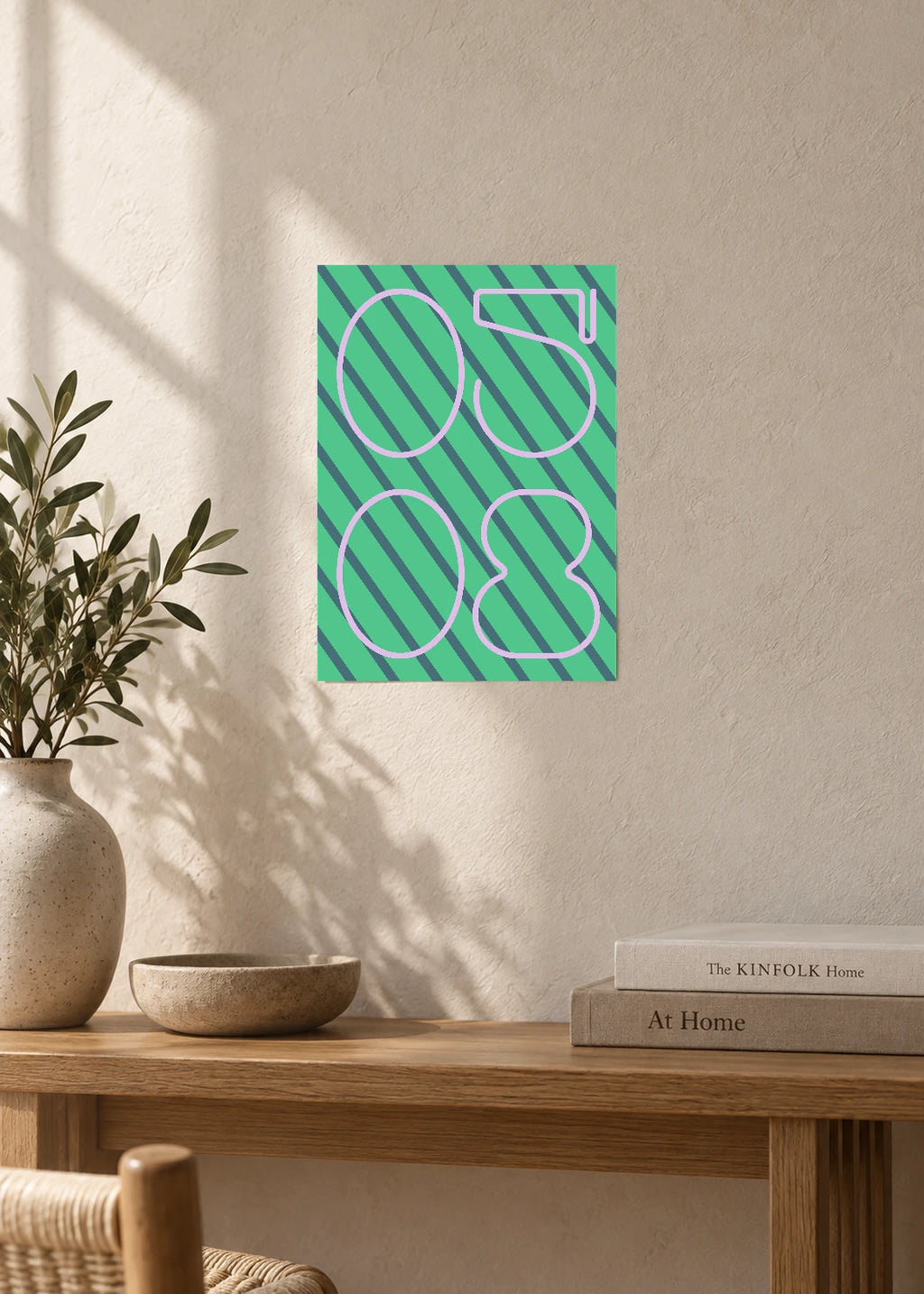 May 8 DAYMARK Poster — Rose Stripes — furniture
