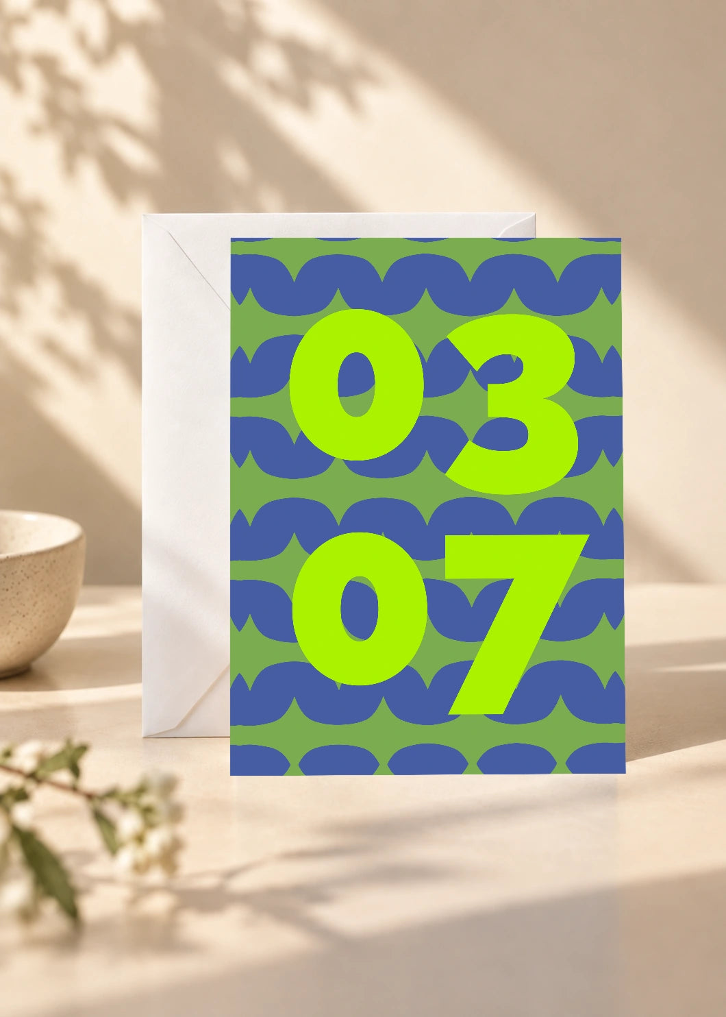 March 7 DAYMARK card — Green Waves — scene 1