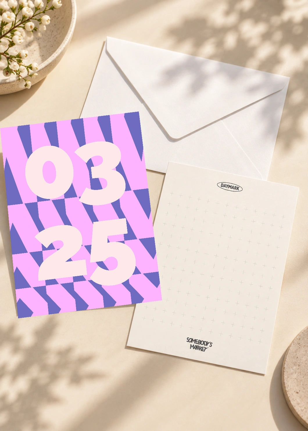 March 25 DAYMARK card — Pink Fan — scene 2