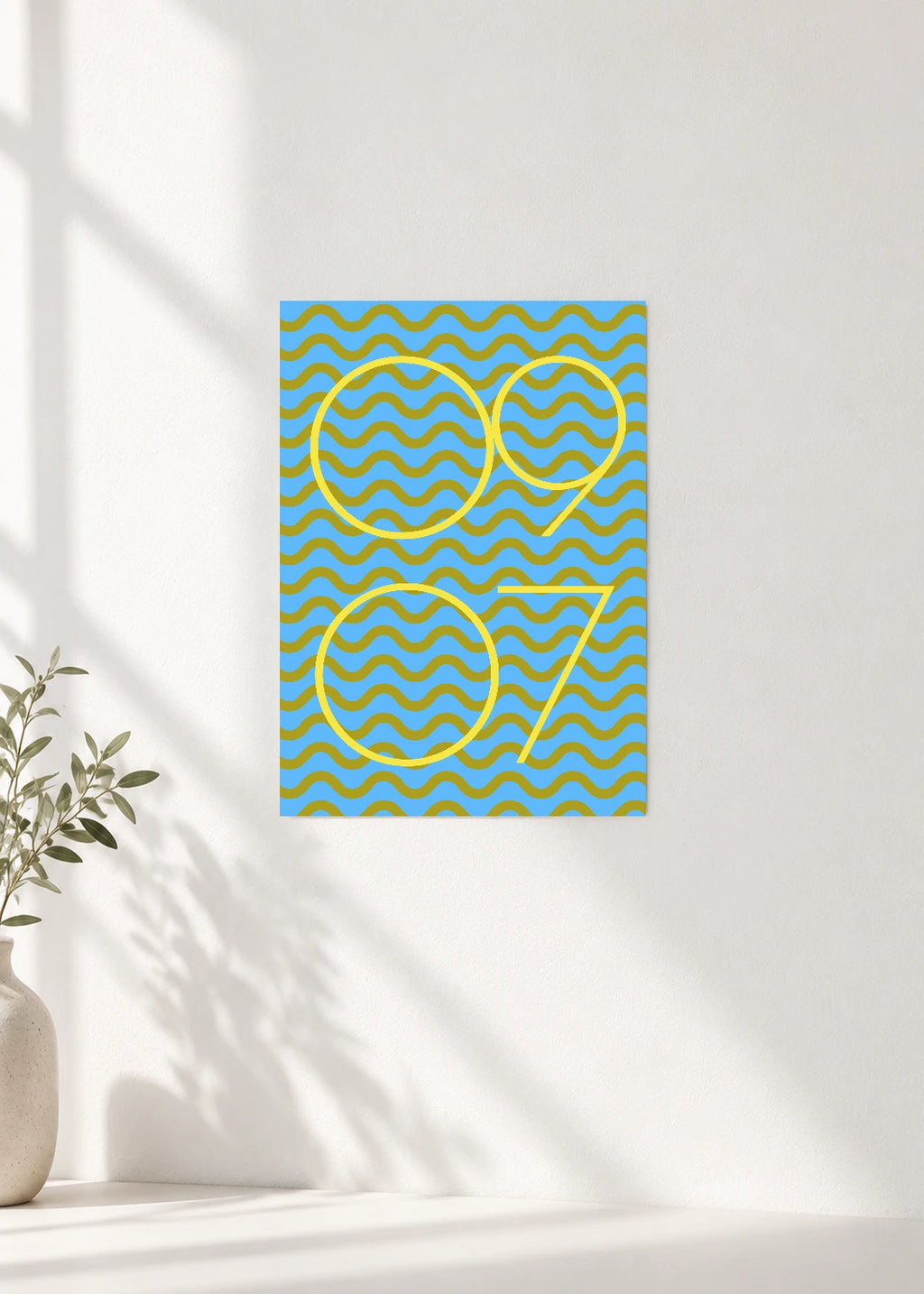 September 7 DAYMARK Poster — Gold Waves — clean wall