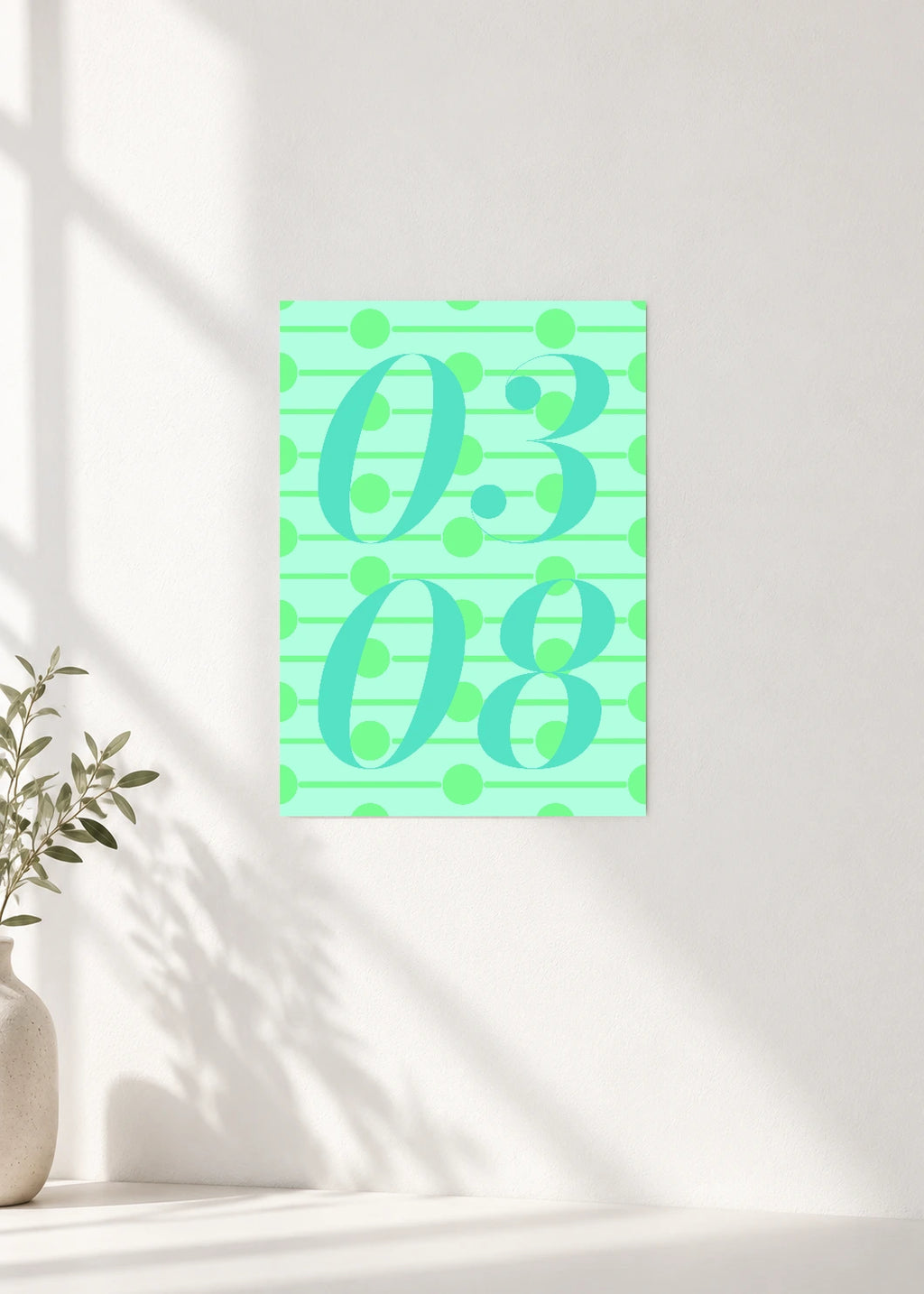 March 8 DAYMARK Poster — Mint Staff — clean wall