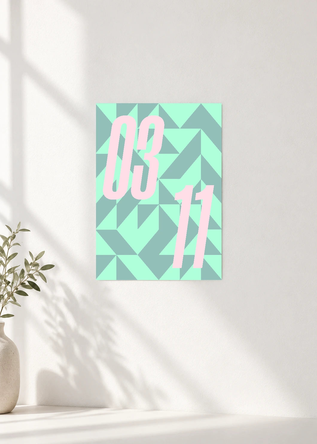 March 11 DAYMARK Poster — Ice Geometry — clean wall