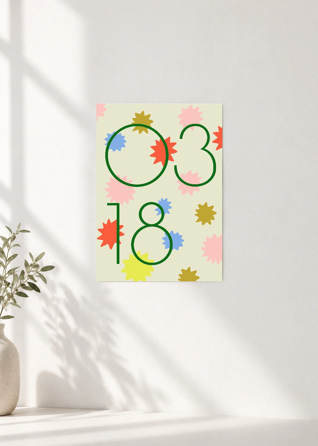 March 18 DAYMARK Poster — Star Scatter — clean wall