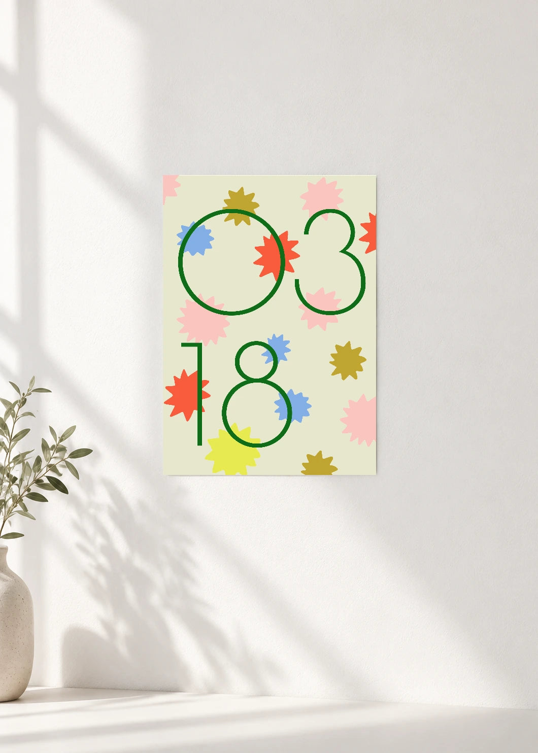 March 18 DAYMARK Poster — Star Scatter — clean wall