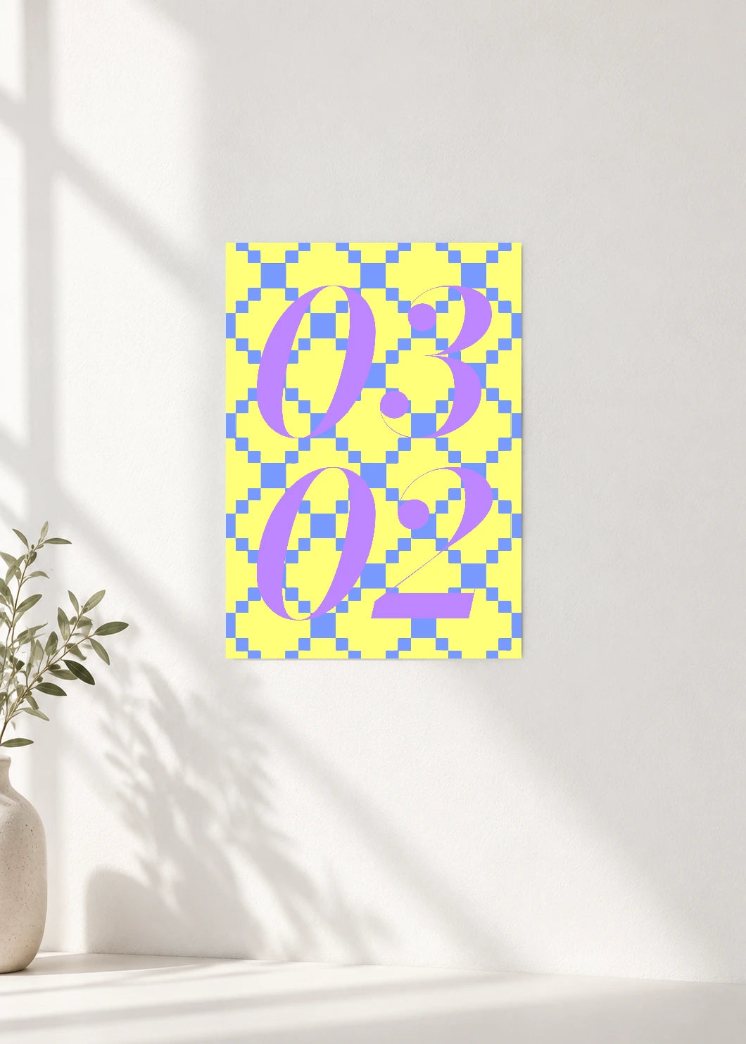 March 2 DAYMARK Poster — Lemon Mosaic — clean wall