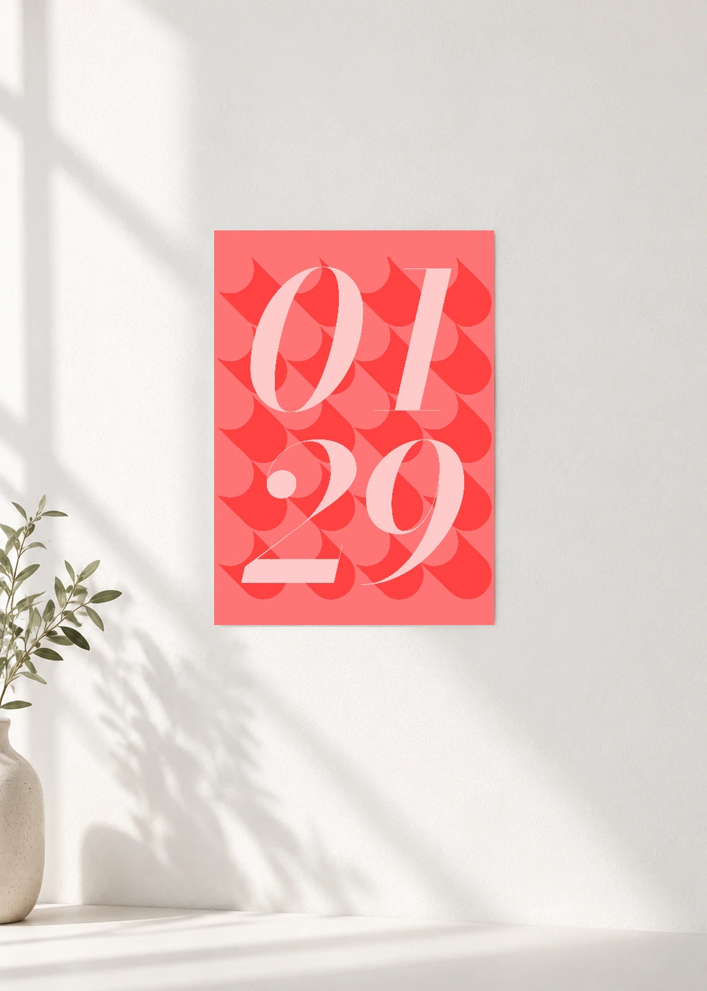 January 29 DAYMARK Poster — Coral Petals — clean wall