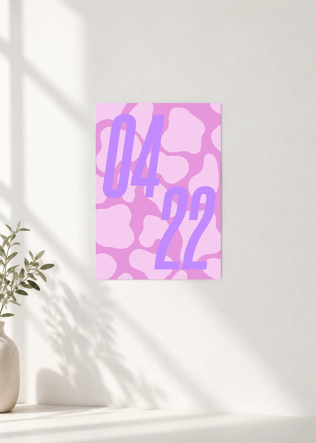 April 22 DAYMARK Poster — Lilac Drift — clean wall