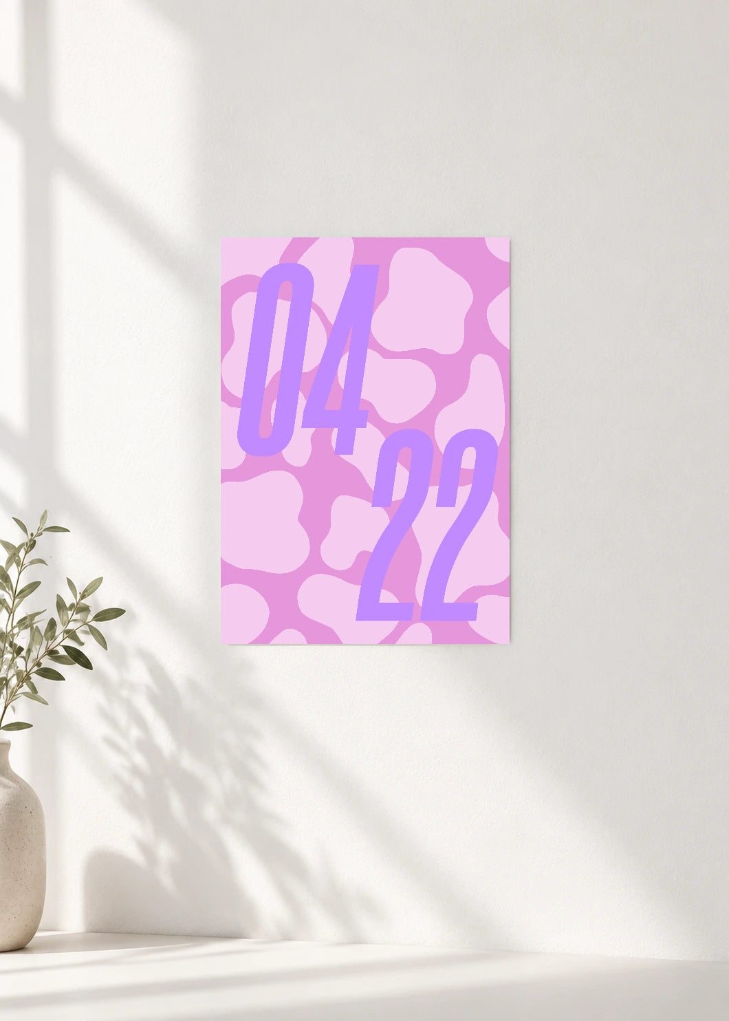 April 22 DAYMARK Poster — Lilac Drift — clean wall