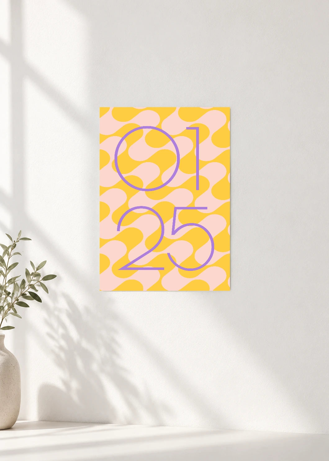 January 25 DAYMARK Poster — Apricot Loop — clean wall