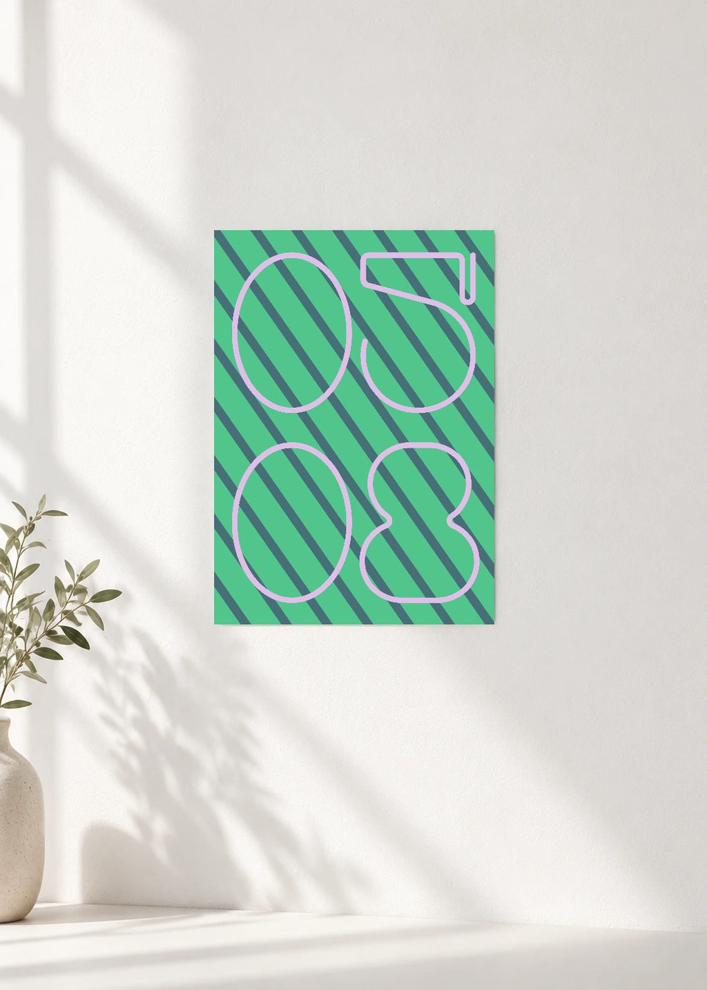 May 8 DAYMARK Poster — Rose Stripes — clean wall