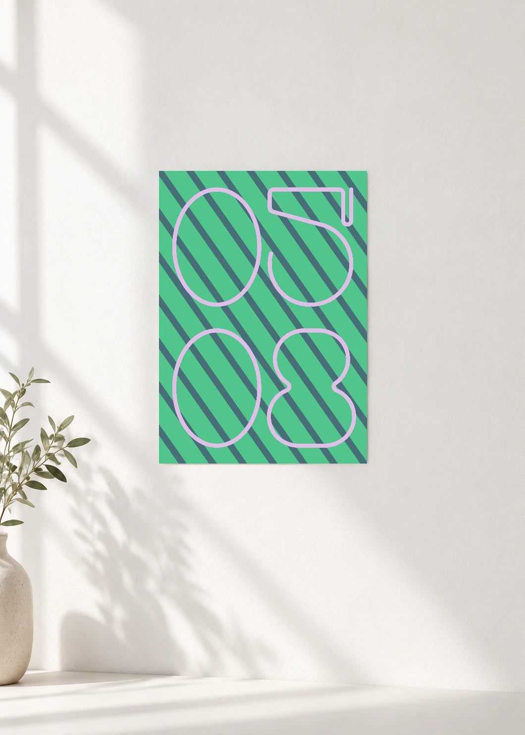 May 8 DAYMARK Poster — Rose Stripes — clean wall