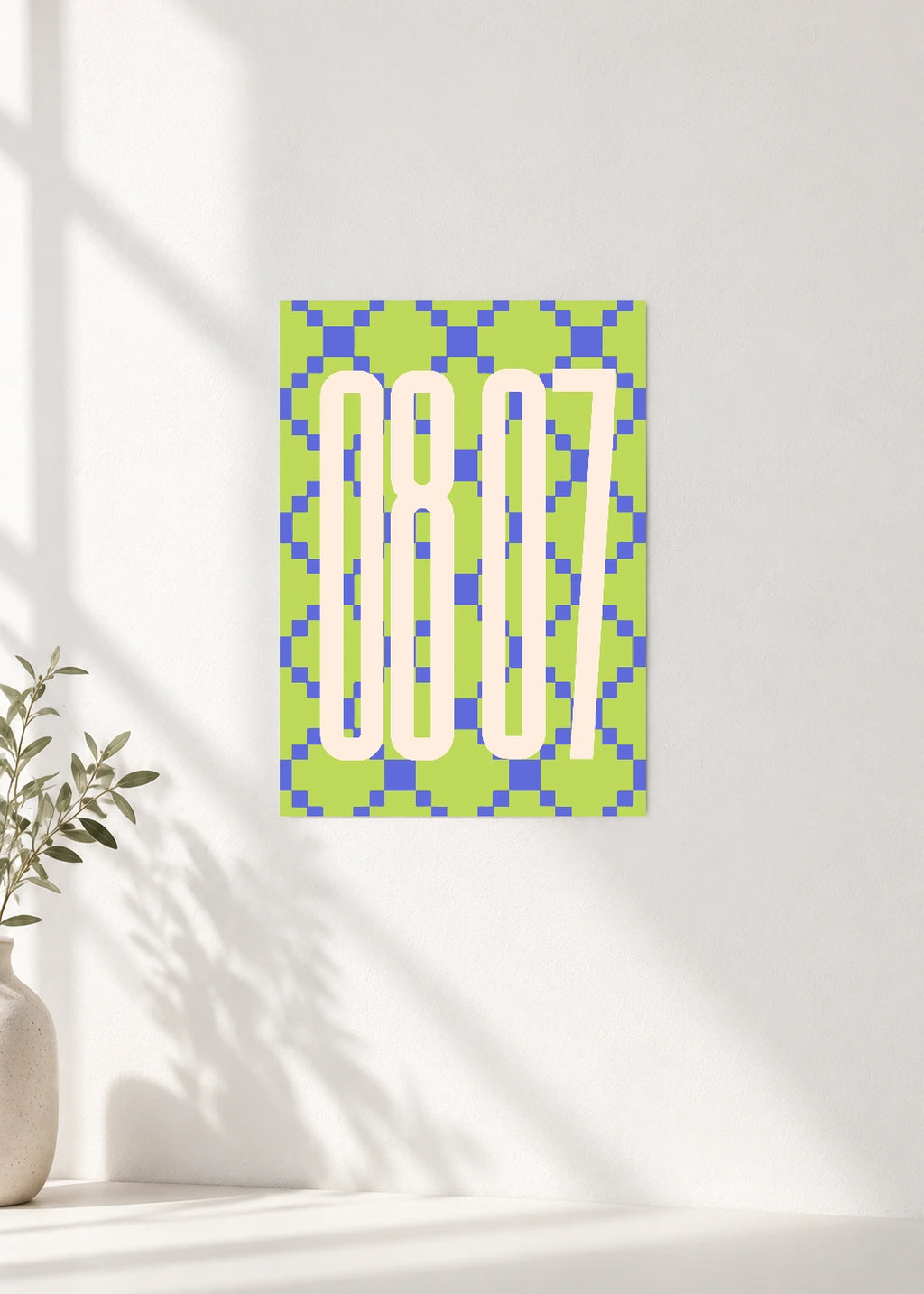 August 7 DAYMARK Poster — Acid Pixel — clean wall