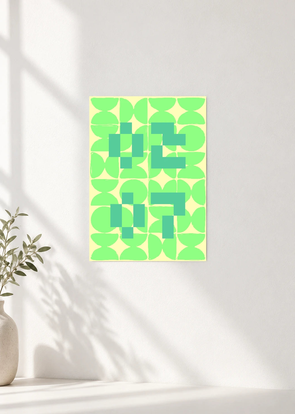 February 7 DAYMARK Poster — Green Tiles — clean wall
