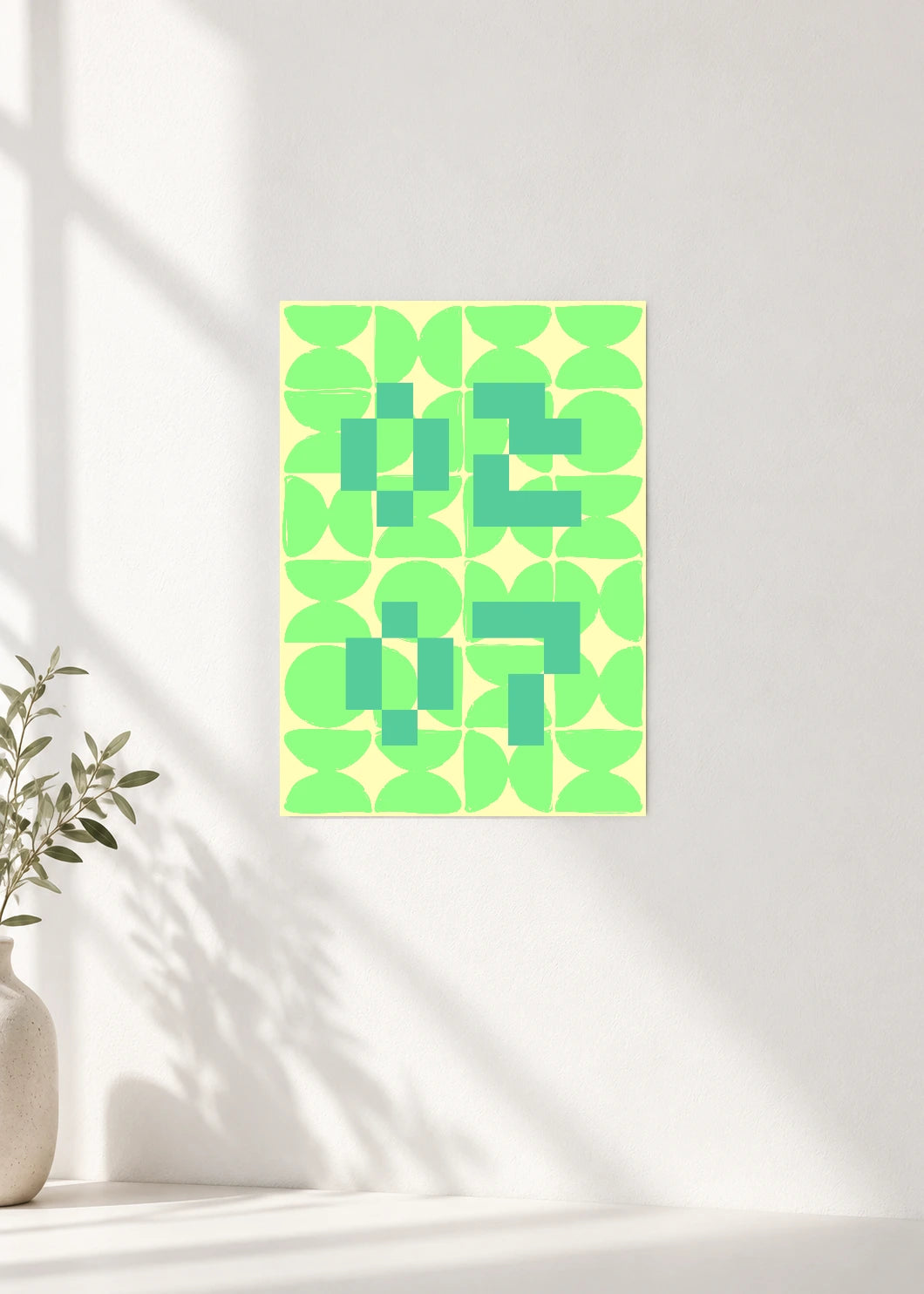 February 7 DAYMARK Poster — Green Tiles — clean wall