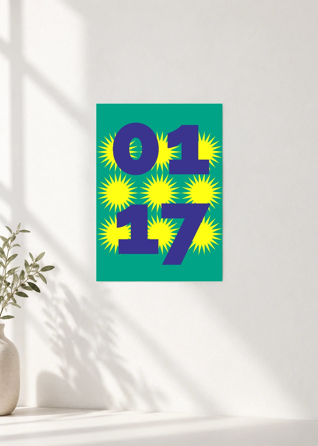 January 17 DAYMARK Poster — Solar Type — clean wall
