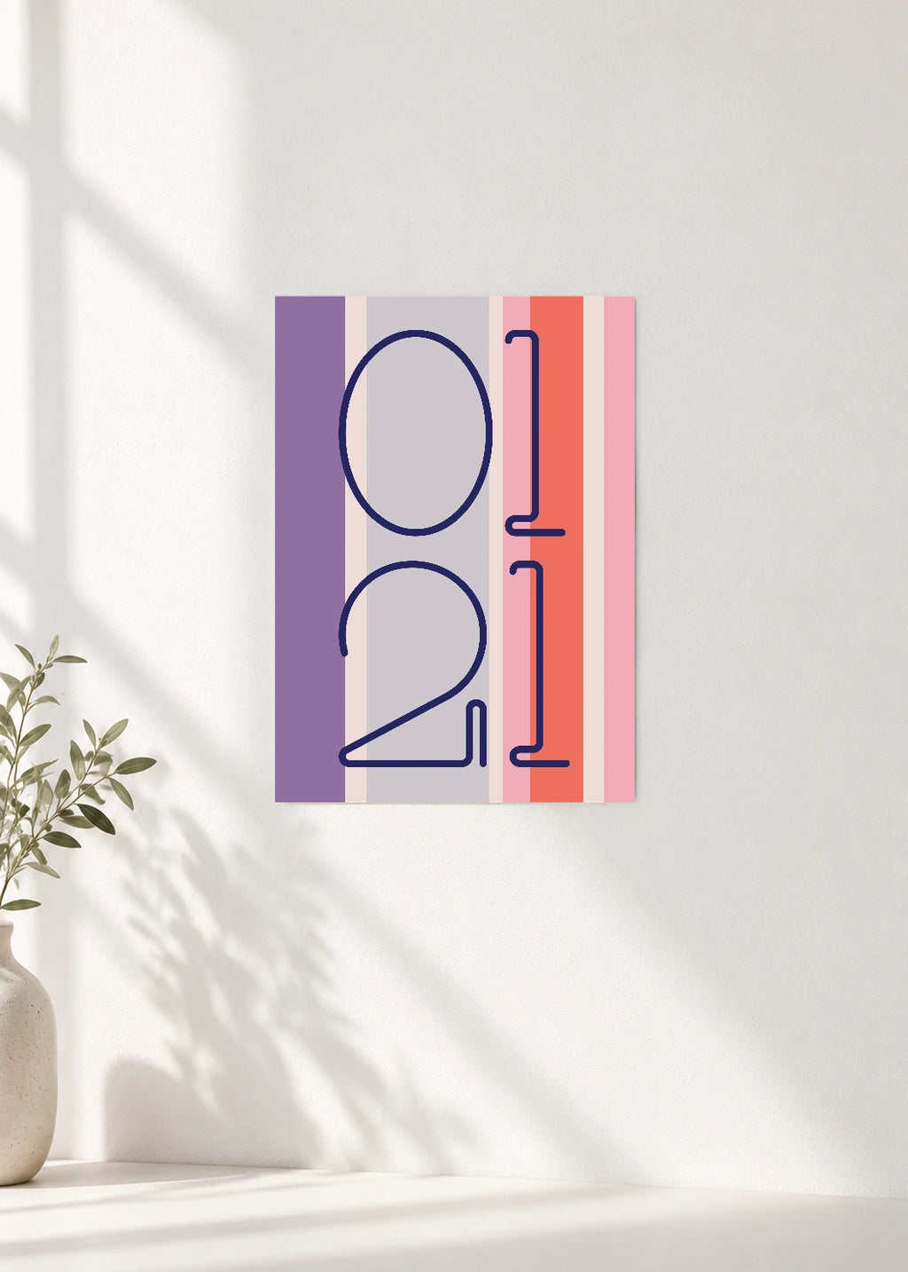 January 21 DAYMARK Poster — Coral Columns — clean wall