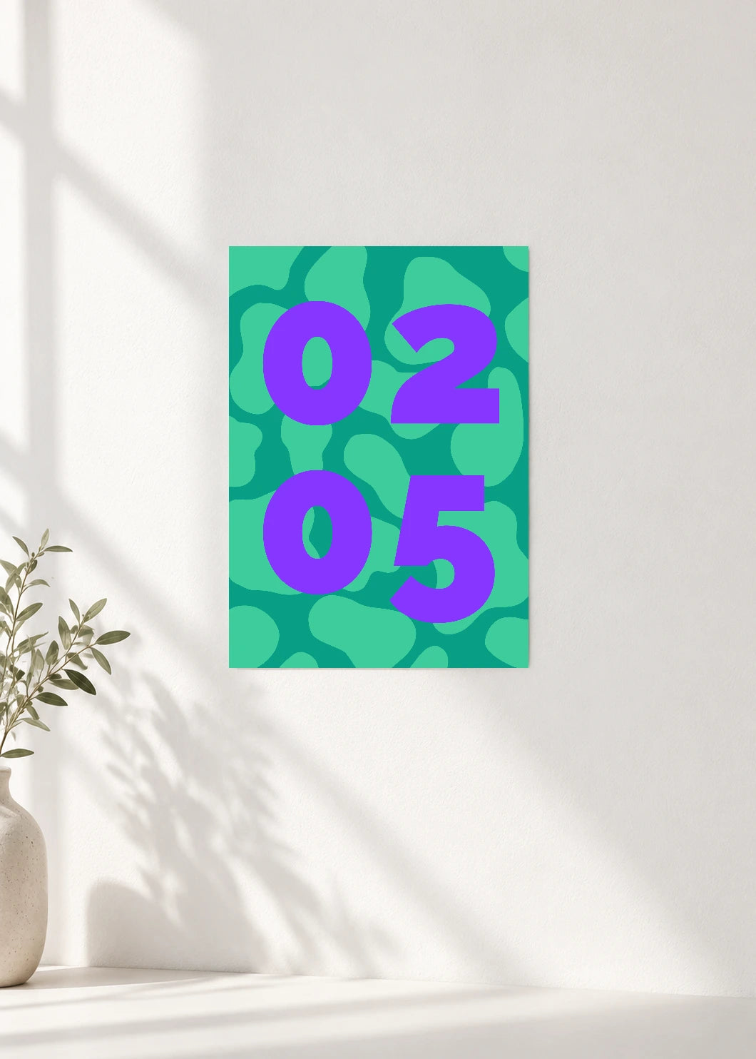 February 5 DAYMARK Poster — Lagoon Shapes — clean wall