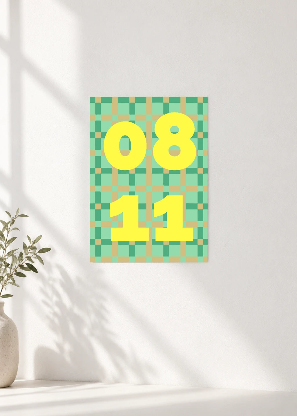 August 11 DAYMARK Poster — Lemon Checkers — clean wall