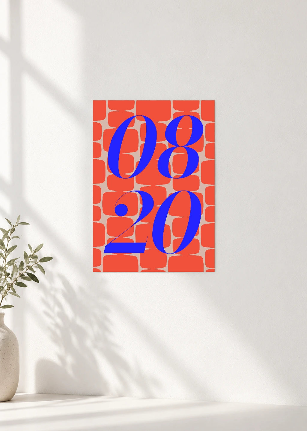 August 20 DAYMARK Poster — Cobalt Bloom — clean wall