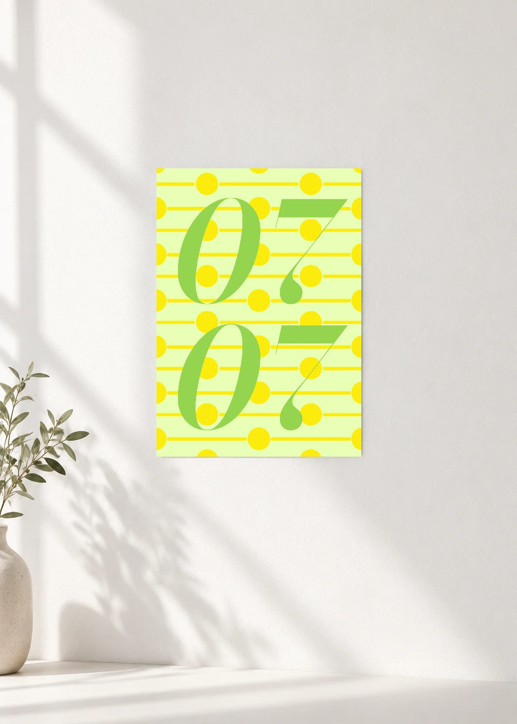 July 7 DAYMARK Poster — Olive Notes — clean wall