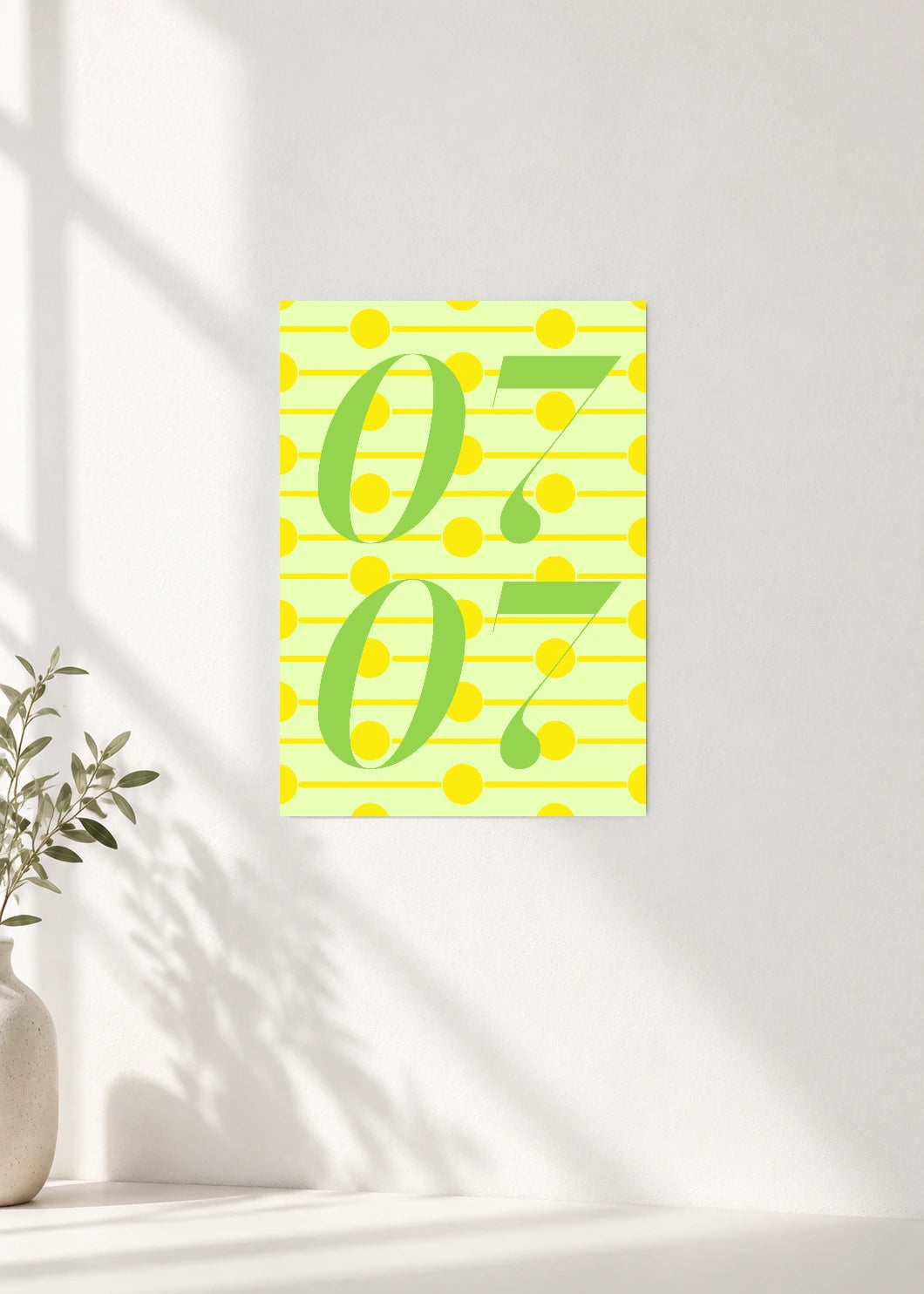 July 7 DAYMARK Poster — Olive Notes — clean wall