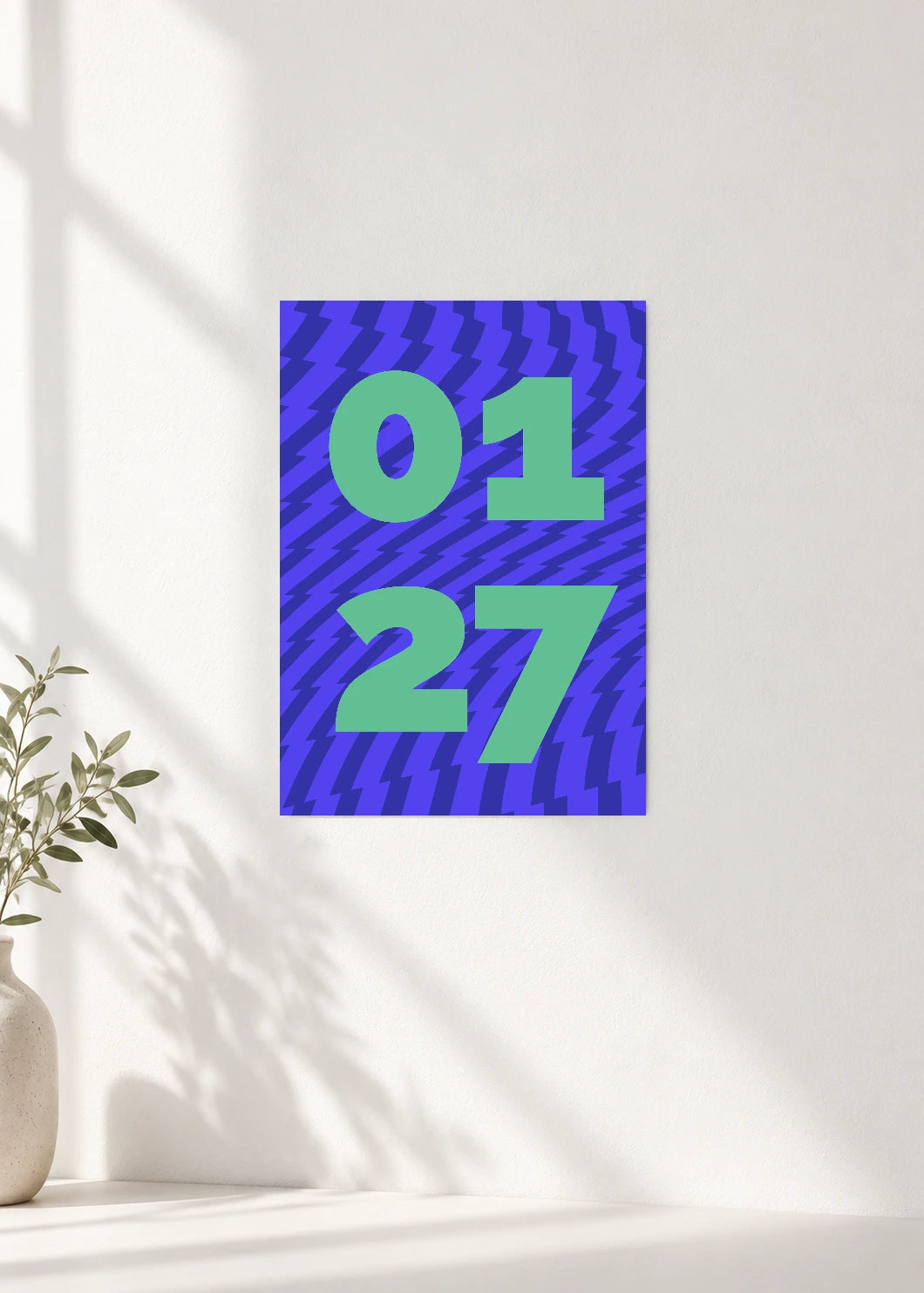 January 27 DAYMARK Poster — Blue Motion — clean wall
