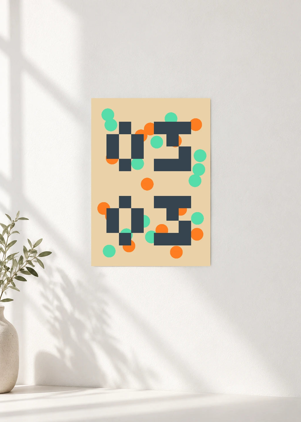 March 3 DAYMARK Poster — Teal Modules — clean wall