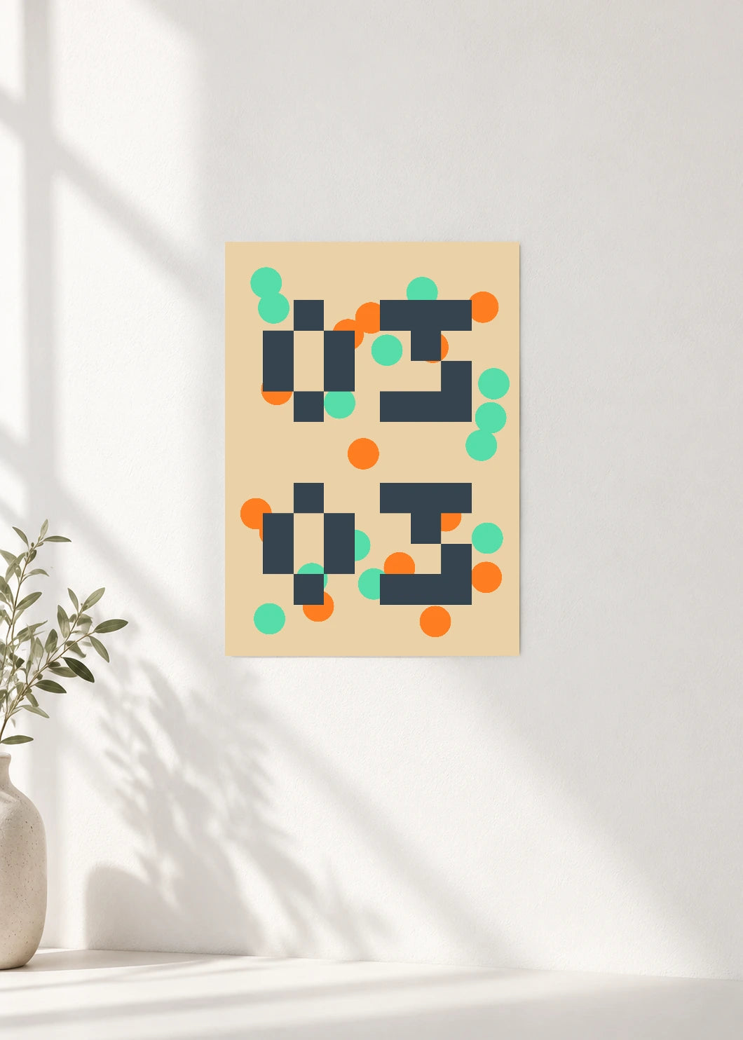 March 3 DAYMARK Poster — Teal Modules — clean wall