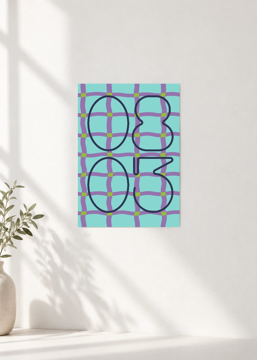 August 3 DAYMARK Poster — Violet Net — clean wall