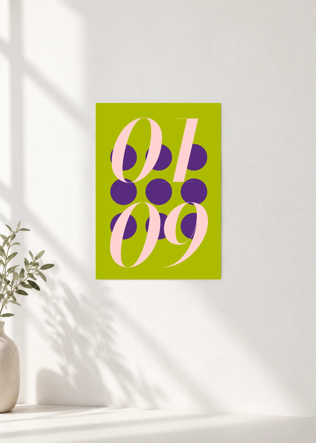 January 9 DAYMARK Poster — Violet Orbit — clean wall