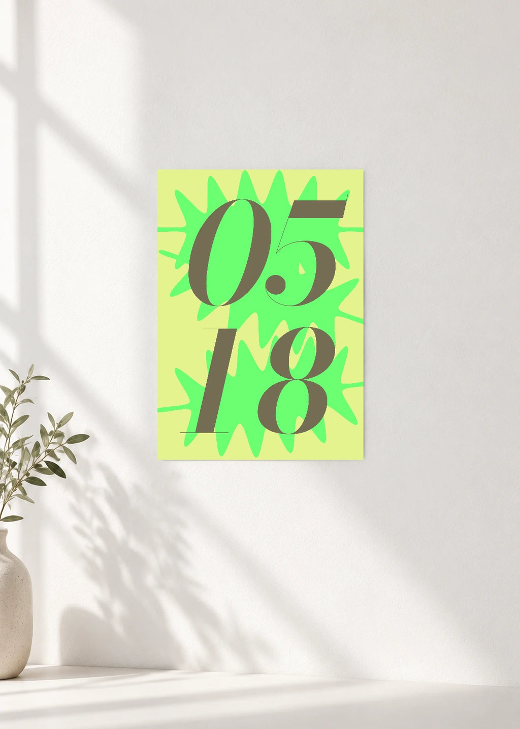 May 18 DAYMARK Poster — Lime Burst — clean wall