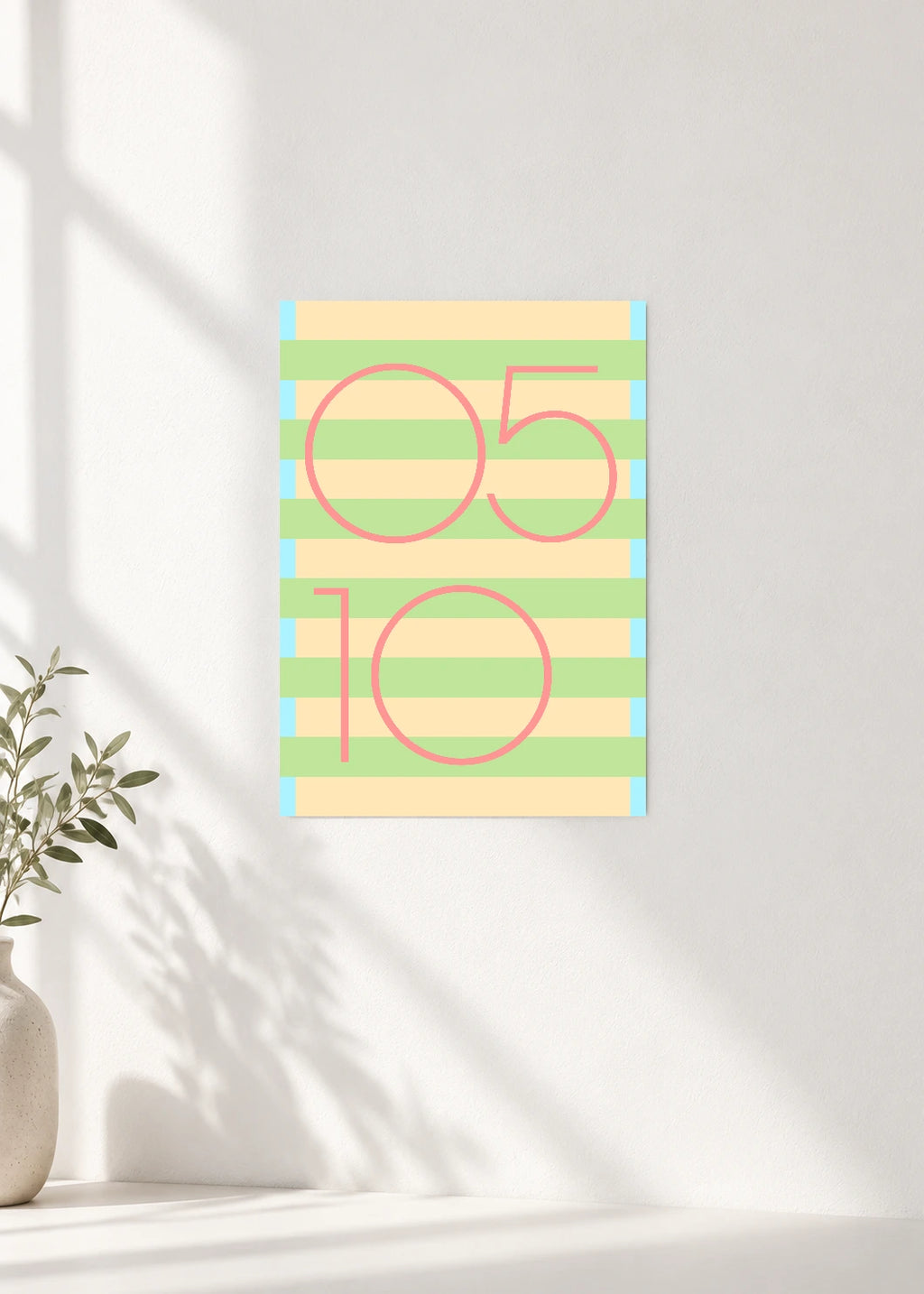 May 10 DAYMARK Poster — Peach Bands — clean wall