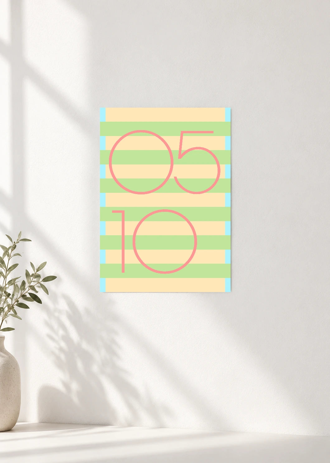 May 10 DAYMARK Poster — Peach Bands — clean wall