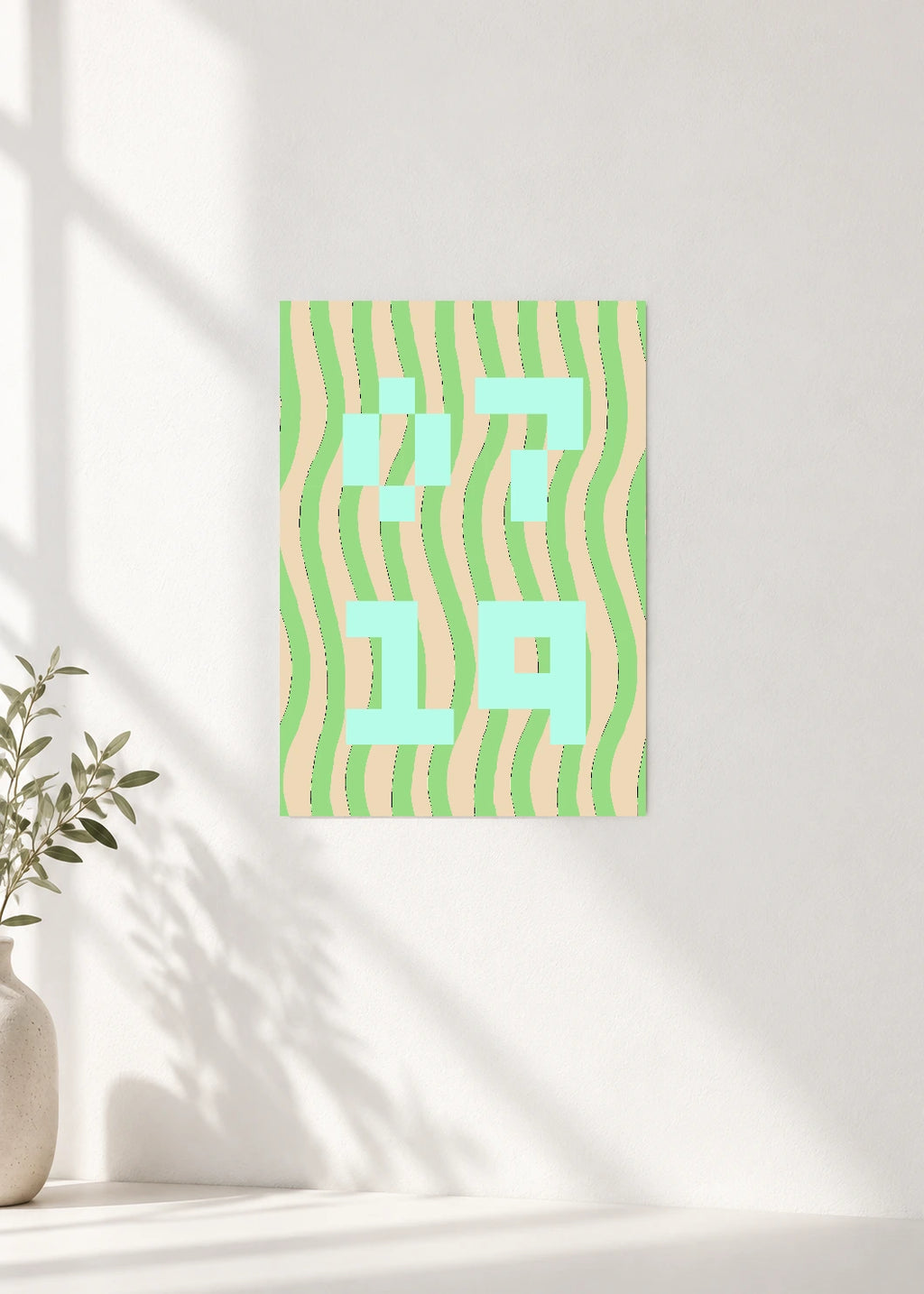 July 19 DAYMARK Poster — Mint Ripple — clean wall