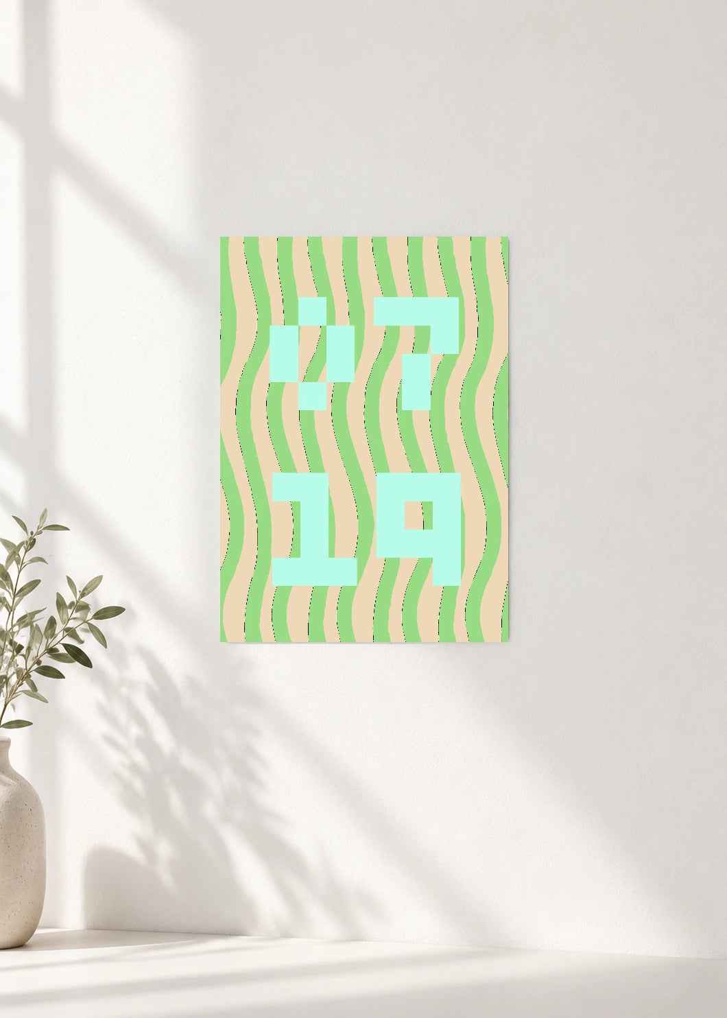 July 19 DAYMARK Poster — Mint Ripple — clean wall