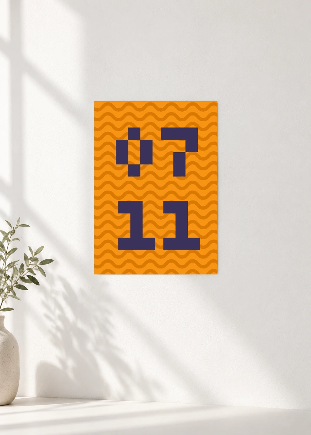July 11 DAYMARK Poster — Navy Current — clean wall