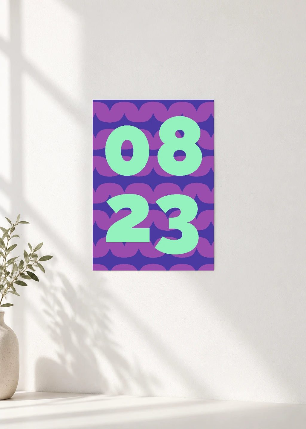 August 23 DAYMARK Poster — Mint Waves — clean wall