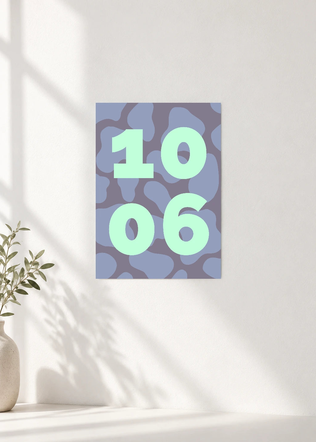 October 6 DAYMARK Poster — Mint Shapes — clean wall